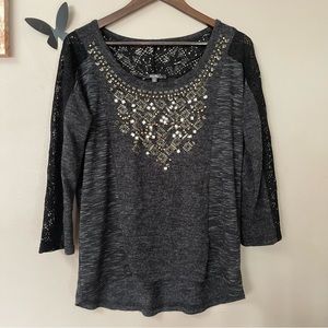 Miss Me Lace Beaded Top